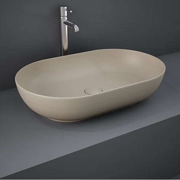 Νιπτήρας Feeling Oval Cappuccino matt 55x35x13 cm Rak Ceramics